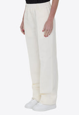 Burberry Straight-Leg Pressed Crease Pants Cream 8088801--A7051