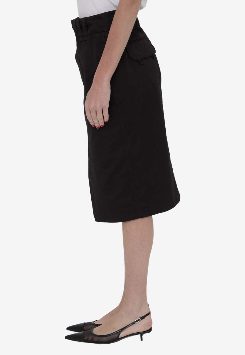 Saint Laurent Knee-Length Pencil Skirt Black 786191-Y04VF-1376