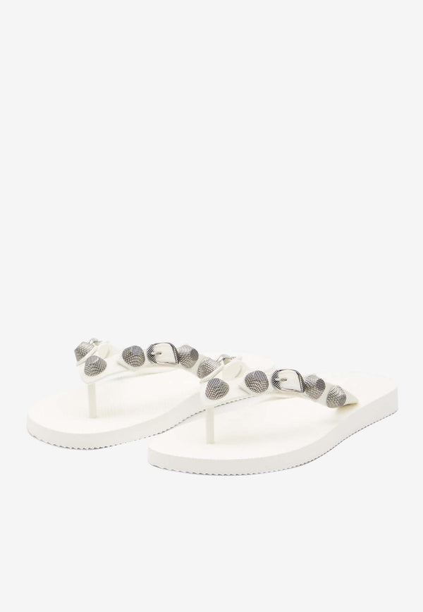 Balenciaga Cagole Thong Sandals White 784853-W1TA2-9081