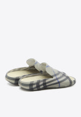 Burberry Stingray Checked Slides Beige 8088962--B9629