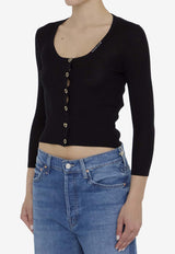 Gucci Wool and Silk Knit Cardigan 786431-XKD2P-1152 Black