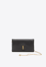 Saint Laurent Cassandre Calf Leather Chain Clutch Black 790497-AACX7-1000