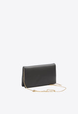 Saint Laurent Cassandre Calf Leather Chain Clutch Black 790497-AACX7-1000