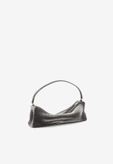 Alexander Wang Heiress Flex Crystal Embellished Shoulder Bag 20124P02M--014C Black