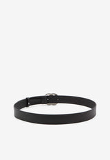 Gucci GG Marmont Grain-Leather Belt Black 406831-DJ20N-1000