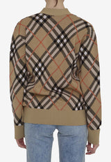 Burberry V-neck Check Cardigan 8093491--B9368 Beige