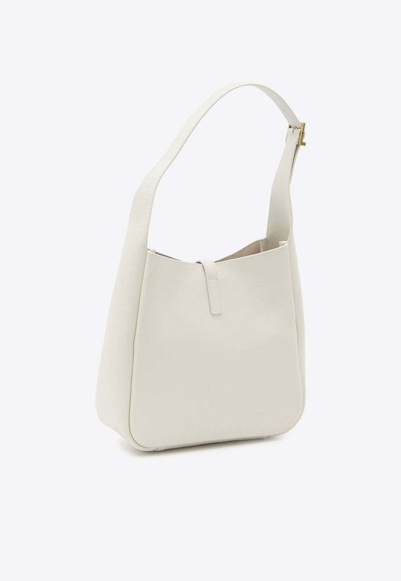 Saint Laurent Small Le 5 À 7 Shoulder Bag in Grained Leather White 713938-AAAUQ-9207