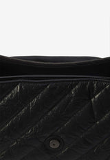 Balenciaga Large Crush Quilted Shoulder Bag 716332-210IY-1000 Black