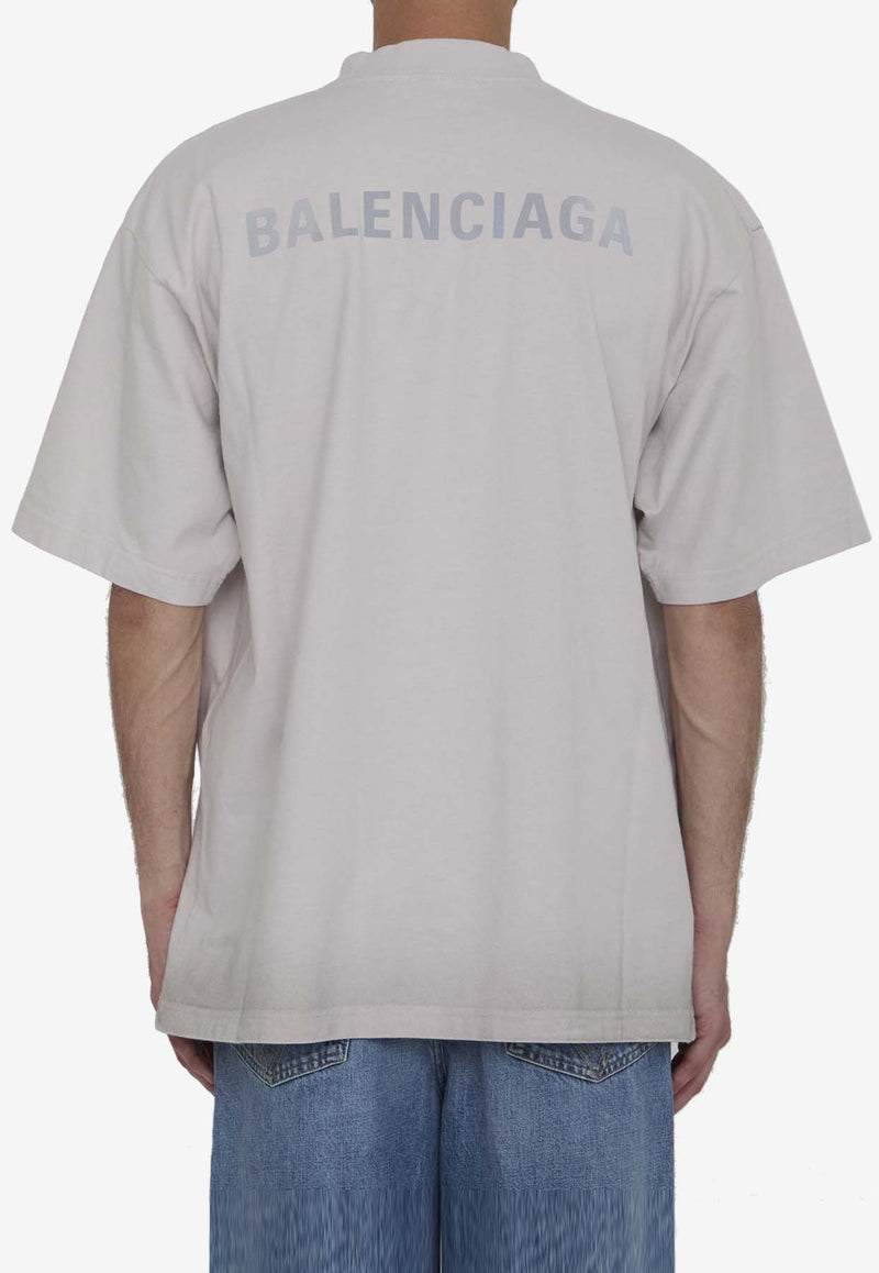 Balenciaga Logo Short-Sleeved T-shirt 764235-TQVN1010-9016 White