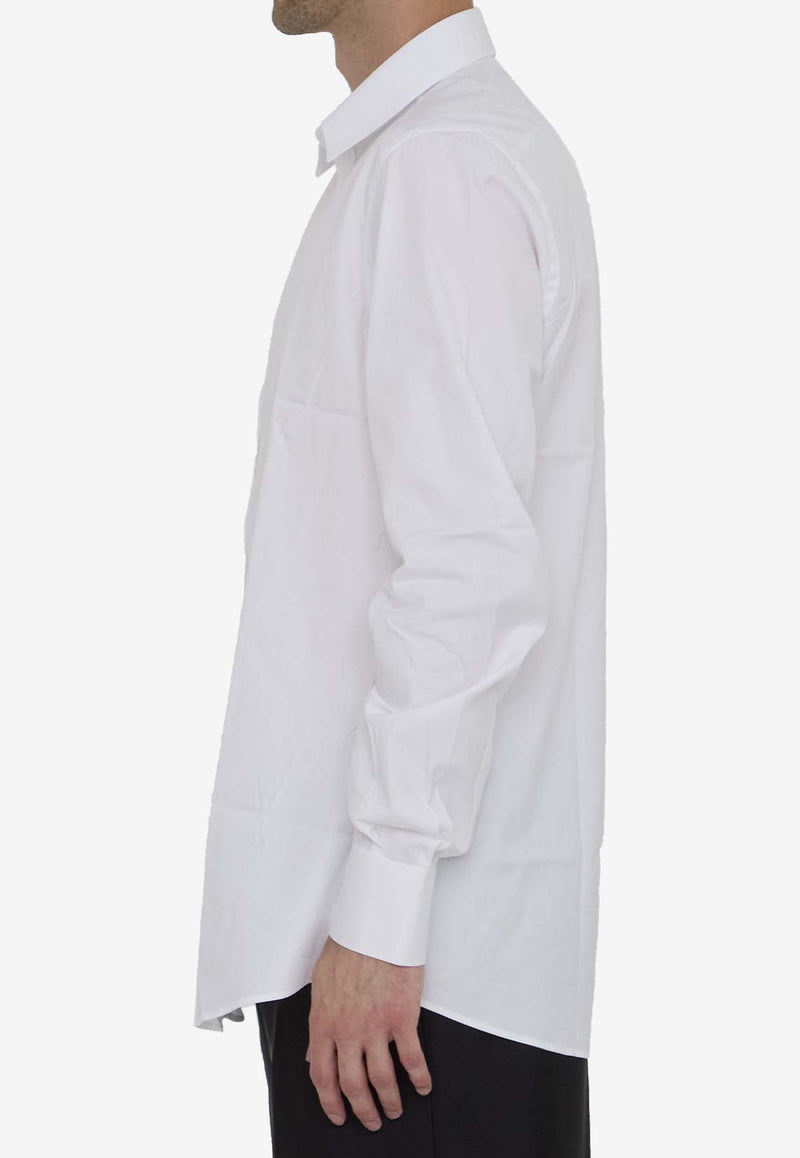 Dolce & Gabbana Long-Sleeved Tuxedo Shirt G5EJ1T-FU5U8-W0800 White