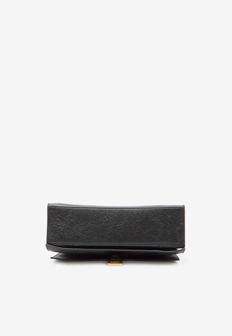 Balenciaga Medium Crush Shoulder Bag 785602-210IT-1000 Black