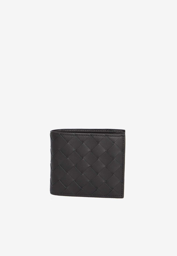 Bottega Veneta Bi-Fold Intrecciato Leather Wallet 743211-VCPQ4-8803 Black