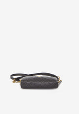 Saint Laurent Gaby Zipped Quilted Lambskin Pouch 733667-1EL07-1000
