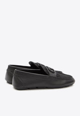 Valentino Logo-Jacquard Driver Leather Loafers Black 4Y2S0G30-GRG-0NO