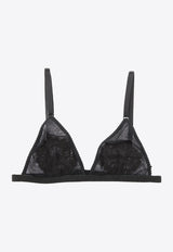 Dolce & Gabbana Floral Tulle Triangle Bra Black O1G24T-ONQ79-N0000