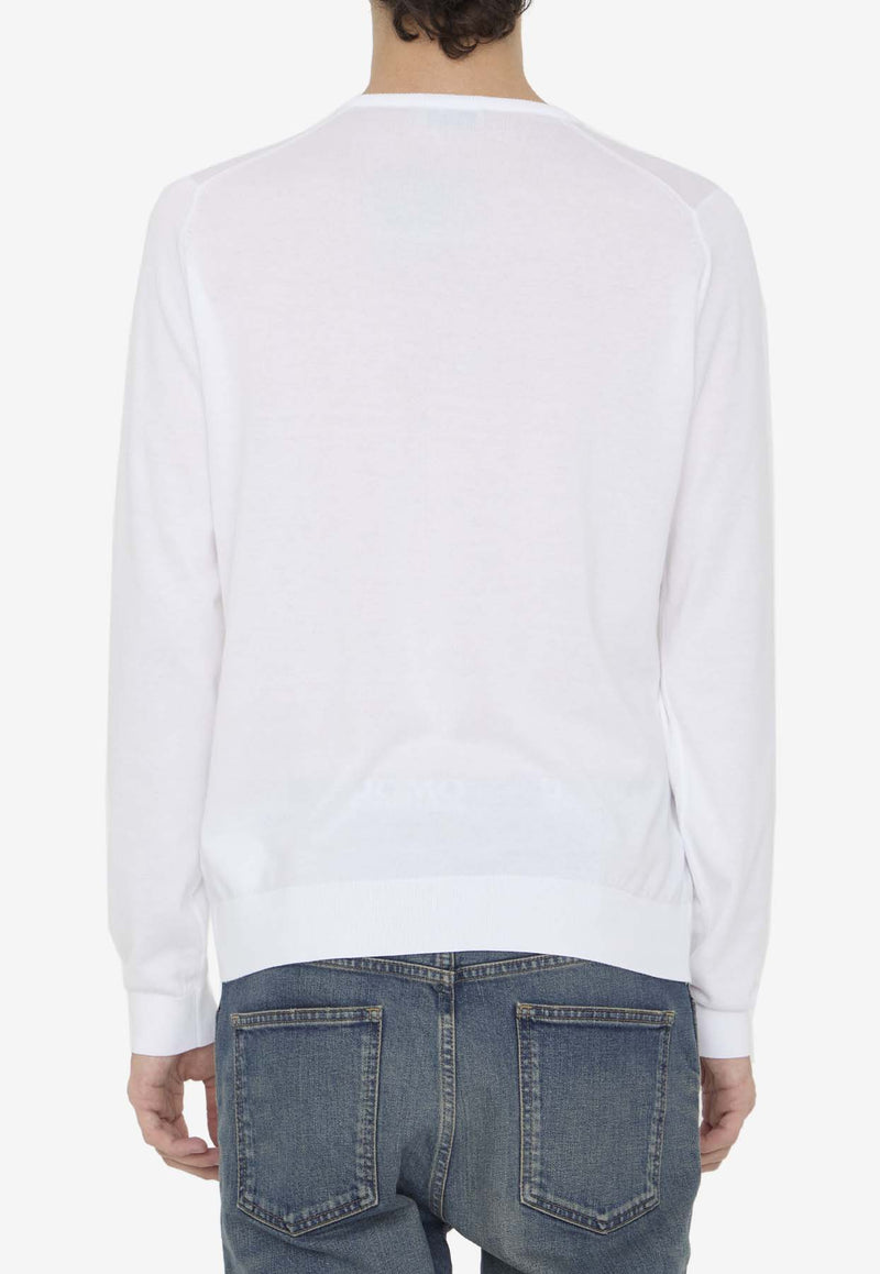 John Smedley Hatfield Crewneck Sweater White HATFIELD--WHITE