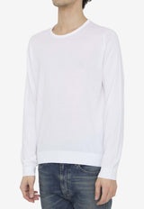 John Smedley Hatfield Crewneck Sweater White HATFIELD--WHITE