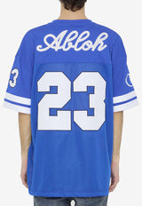 Off-White Abloh 23 Oversized Football T-shirt Blue OMAA169S24JER002--4601