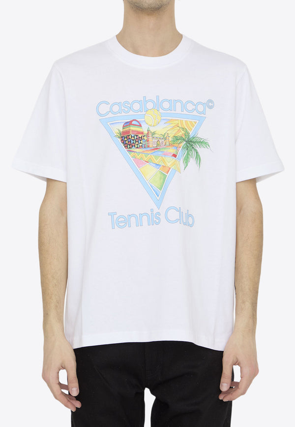 Casablanca Afro Cubism Tennis Club Printed T-shirt White MS24-JTS-001-05--