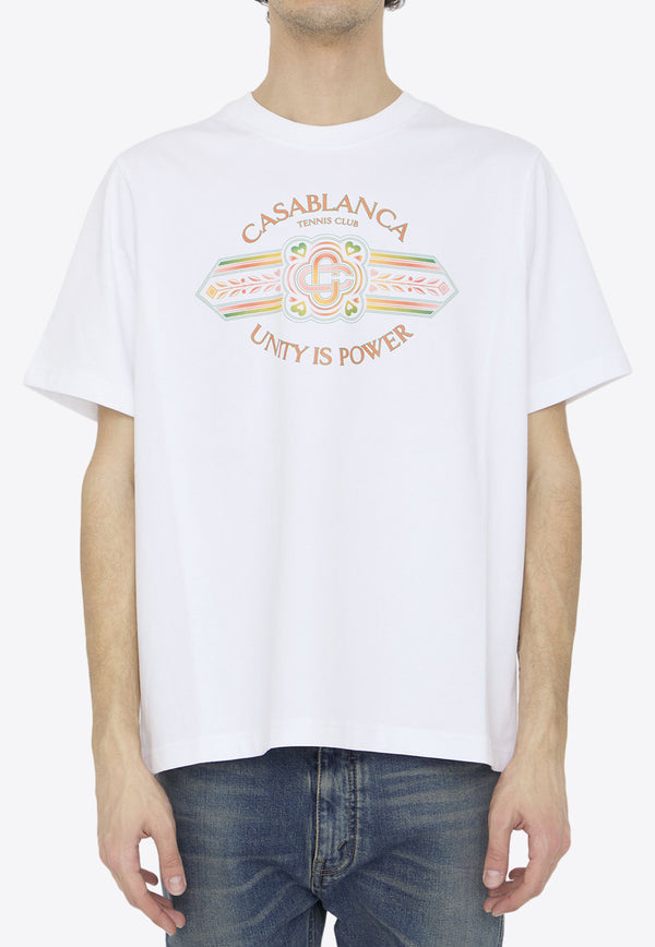 Casablanca Unity is Power Print T-shirt White MS24-JTS-001-12--