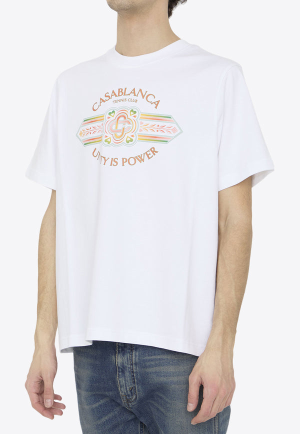 Casablanca Unity is Power Print T-shirt White MS24-JTS-001-12--