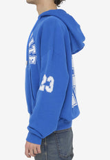 Off-White Abloh 23 Oversized Hooded Sweatshirt Blue OMBB118S24FLE005--4601