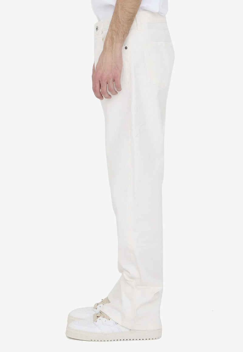 Off-White 90s Straight-Leg Logo Jeans White OMYA177S24DEN001--0202