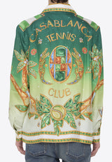 Casablanca Joyaux D'afrique Long-Sleeved Shirt  Green MS24-SH-006-01--