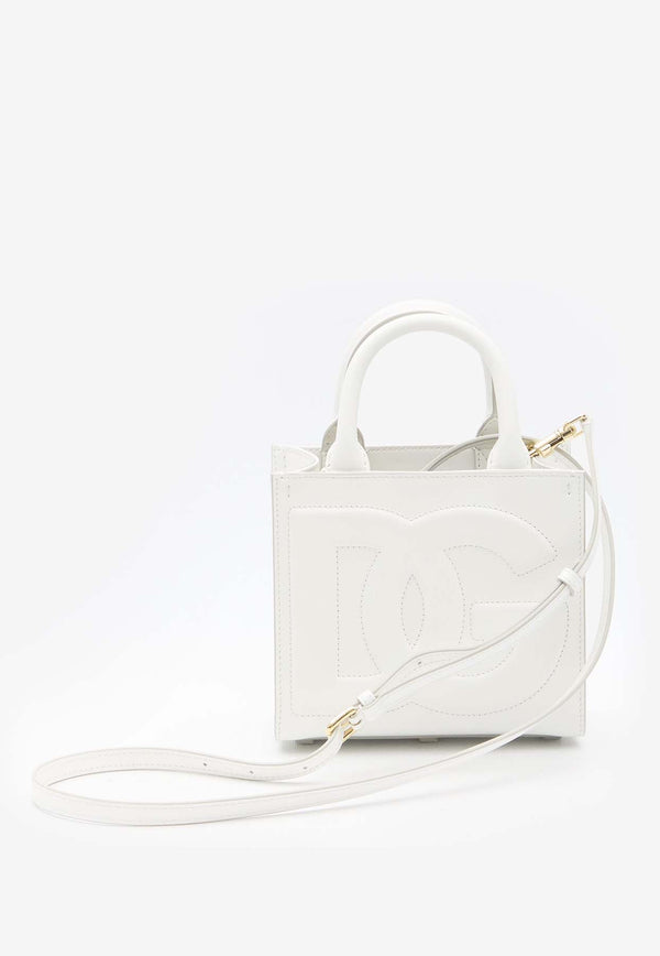 Dolce & Gabbana DG Daily Crossbody Bag in Calf Leather White BB7479-AW576-80002