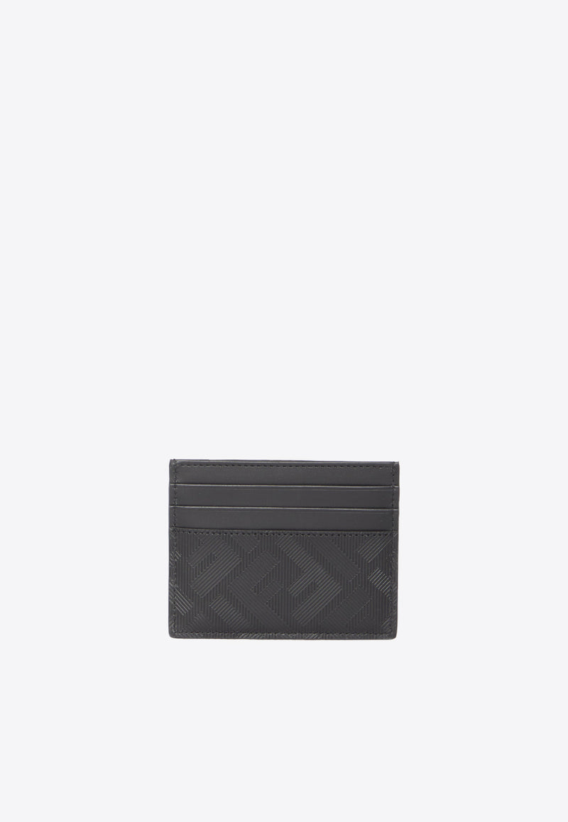 Fendi Shadow Diagonal Monogram Cardholder Black 7M0164-AP1T-F0GXN