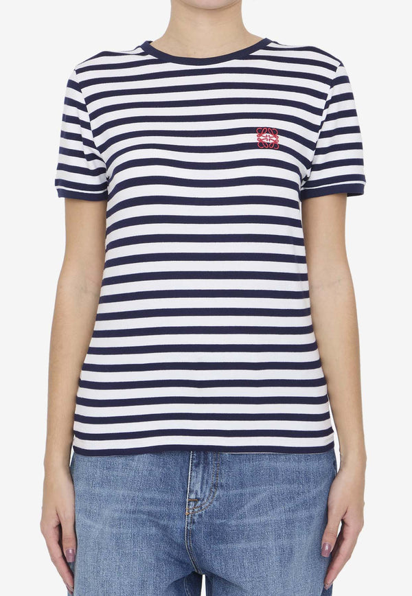 Logo-Embroidered Striped T-shirt Loewe S359Y22X55--4933