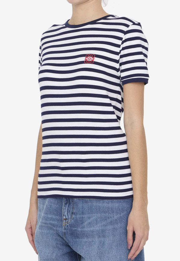 Logo-Embroidered Striped T-shirt Loewe S359Y22X55--4933