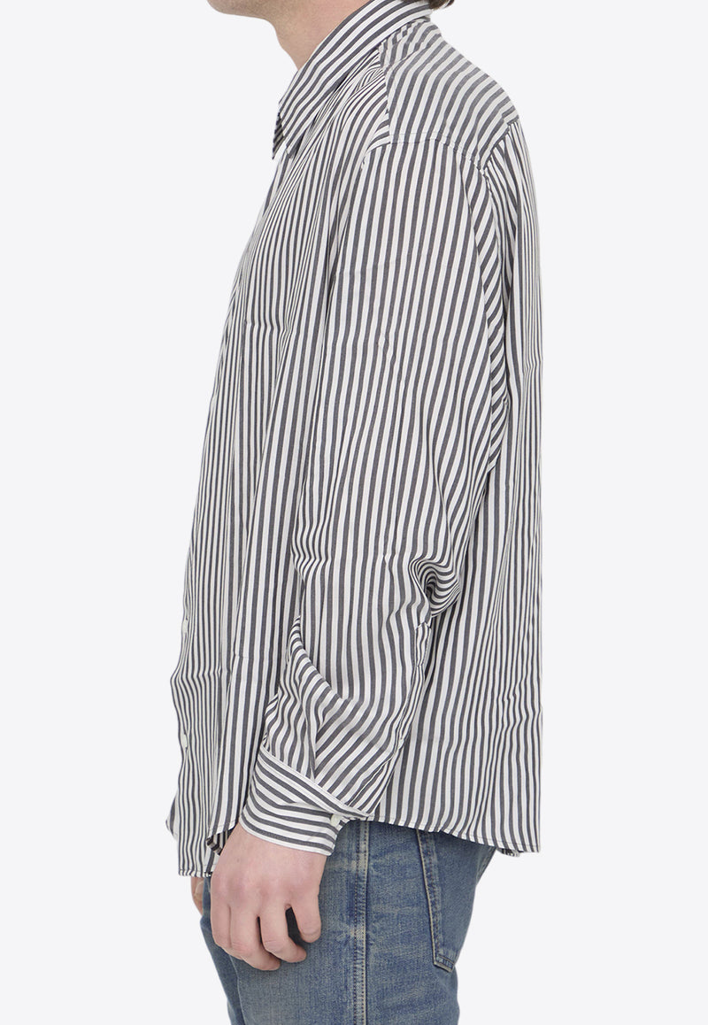 AMI PARIS Boxy Fit Striped Shirt USH126-VI0015-194