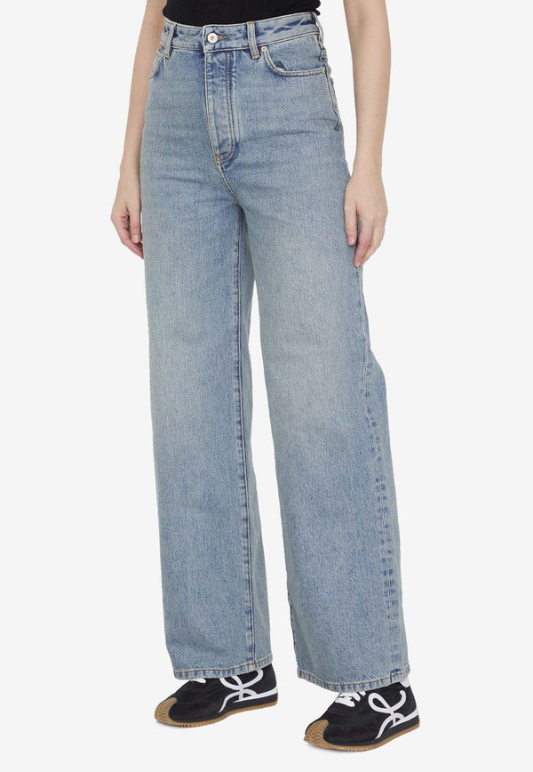 Washed High-Waisted Jeans Loewe S540Y11X65--8438