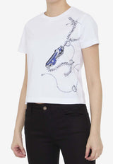 Burberry Knight Motif Boxy T-shirt White 8088215--B7647