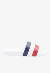 Moncler Basile Logo Pool Slides White 4C00030-01A49-002