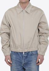 AMI PARIS Ami De Coeur Zip-Up Jacket Beige HJK014-CO0009-271