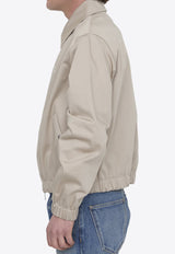 AMI PARIS Ami De Coeur Zip-Up Jacket Beige HJK014-CO0009-271