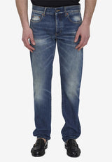 Saint Laurent Low-Rise Straight Denim Blue 597052-YV970-5017