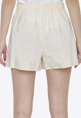 Moncler Logo Patch Drawstring Shorts White 2B00010-597LQ-050