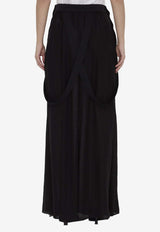 Max Mara Jedy Silk Chiffon Maxi Skirt Black 2411101053-600-004