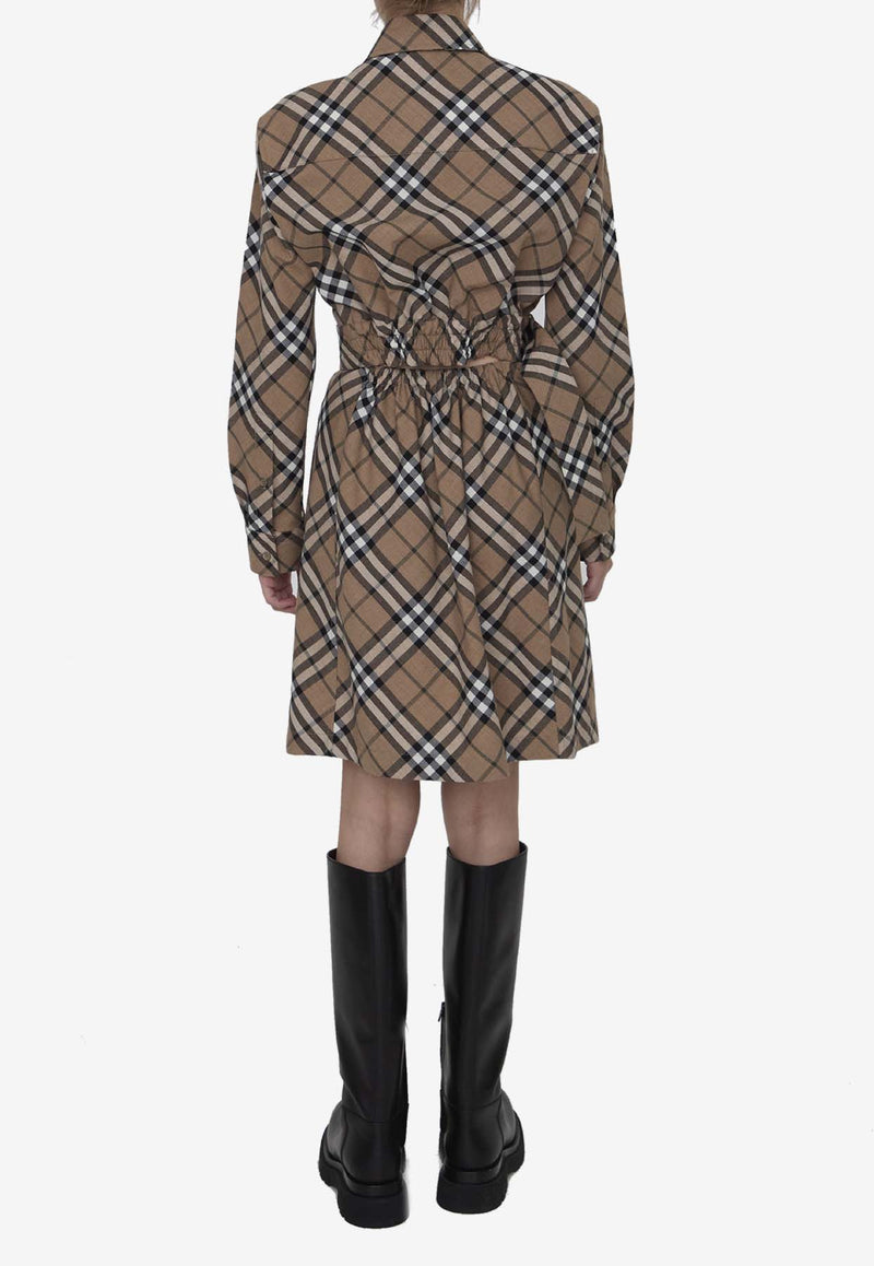 Burberry Vintage Check Mini Shirt Dress Brown 8095080--C1202