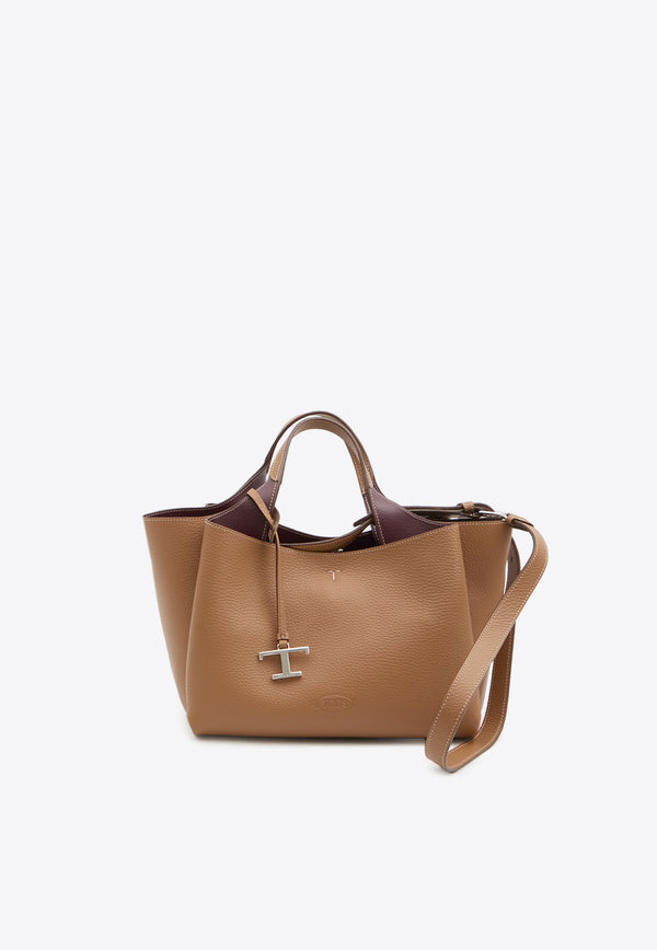 Tod's Mini Top Handle Bag in Grained Leather Brown XBWAPAFL100-QRI-9P13