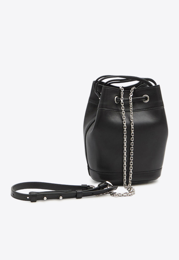 Roger Vivier Très Vivier Calf Leather Bucket Bag Black RBWANME0100-XMA-B999