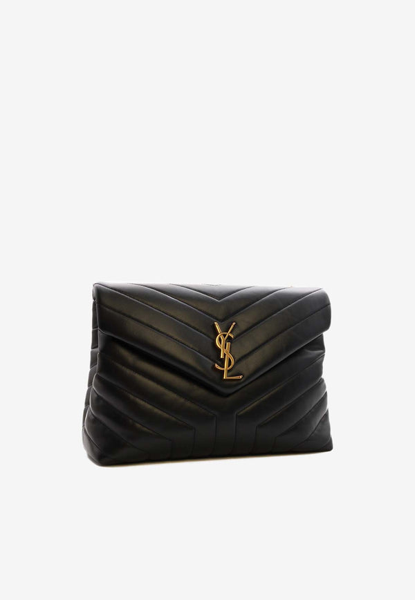 Saint Laurent Medium Loulou Quilted Leather Shoulder Bag Black 574946-DV727-1000