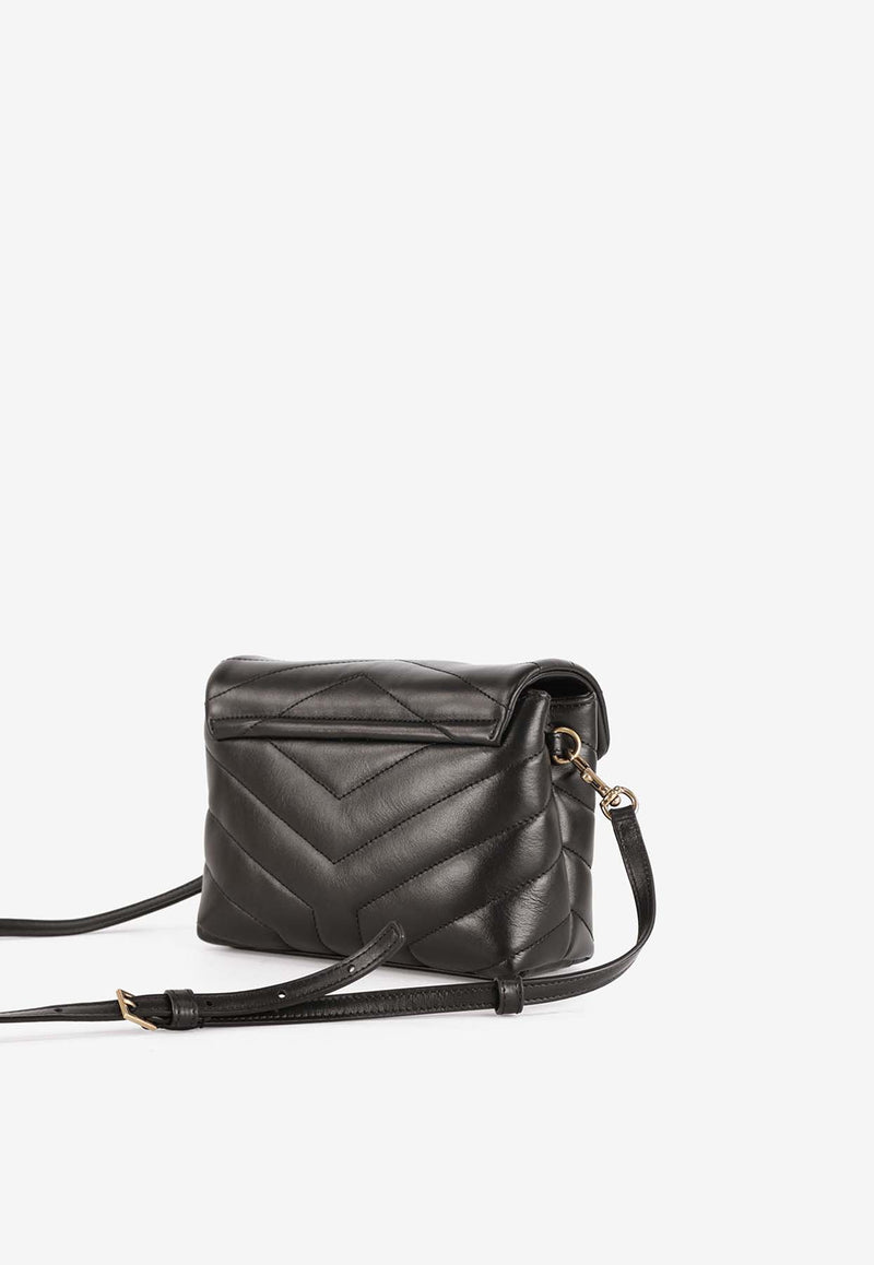 Saint Laurent Loulou Toy Quilted Leather Crossbody Bag Black 678401-DV707-1000