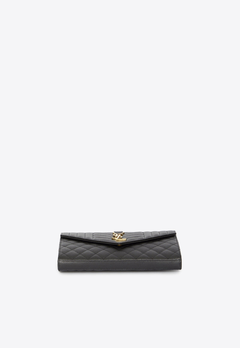 Saint Laurent Cassandre Quilted Leather Chain Clutch Black 620280-BOW91-1000