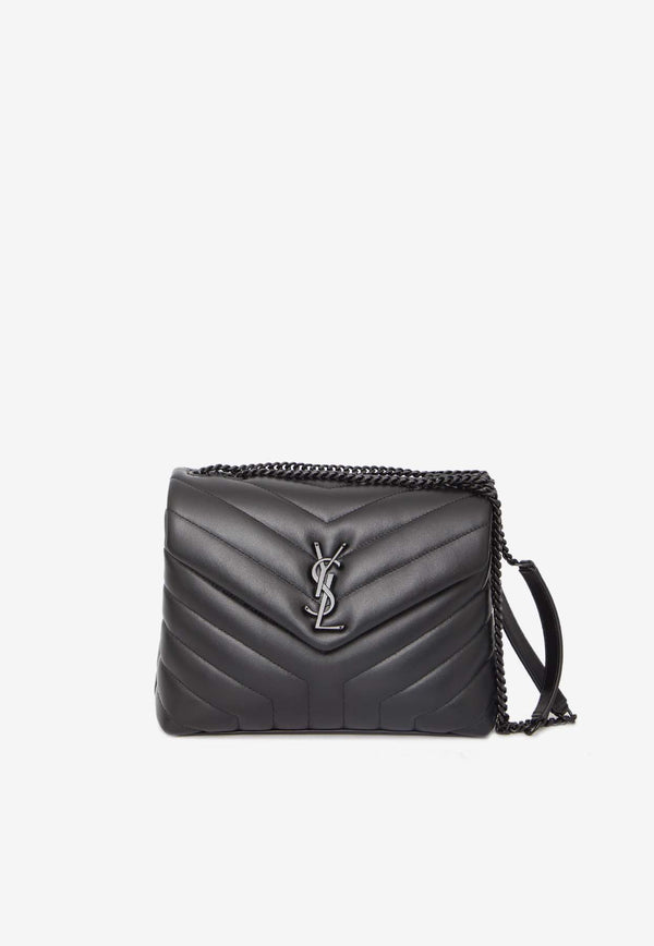 Saint Laurent Small Loulou Quilted Leather Shoulder Bag Black 494699-DV728-1000