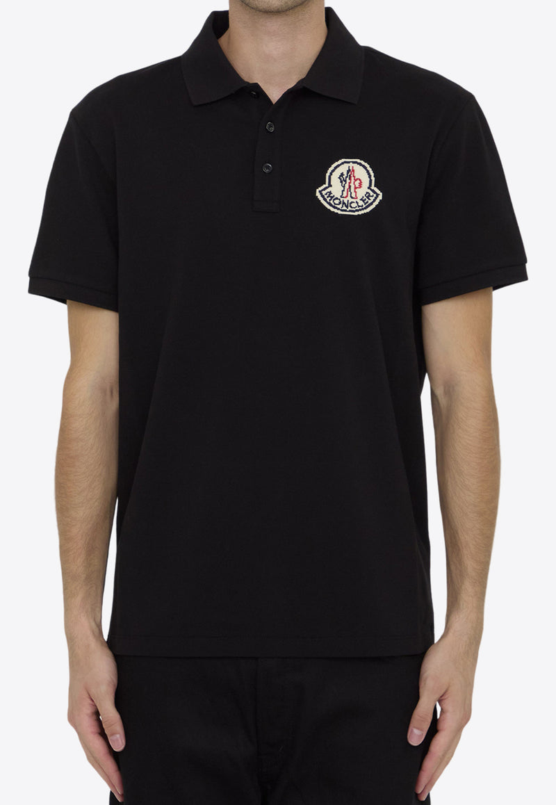 Moncler Logo Patch Polo T-shirt Black 8A00005-89A16-998