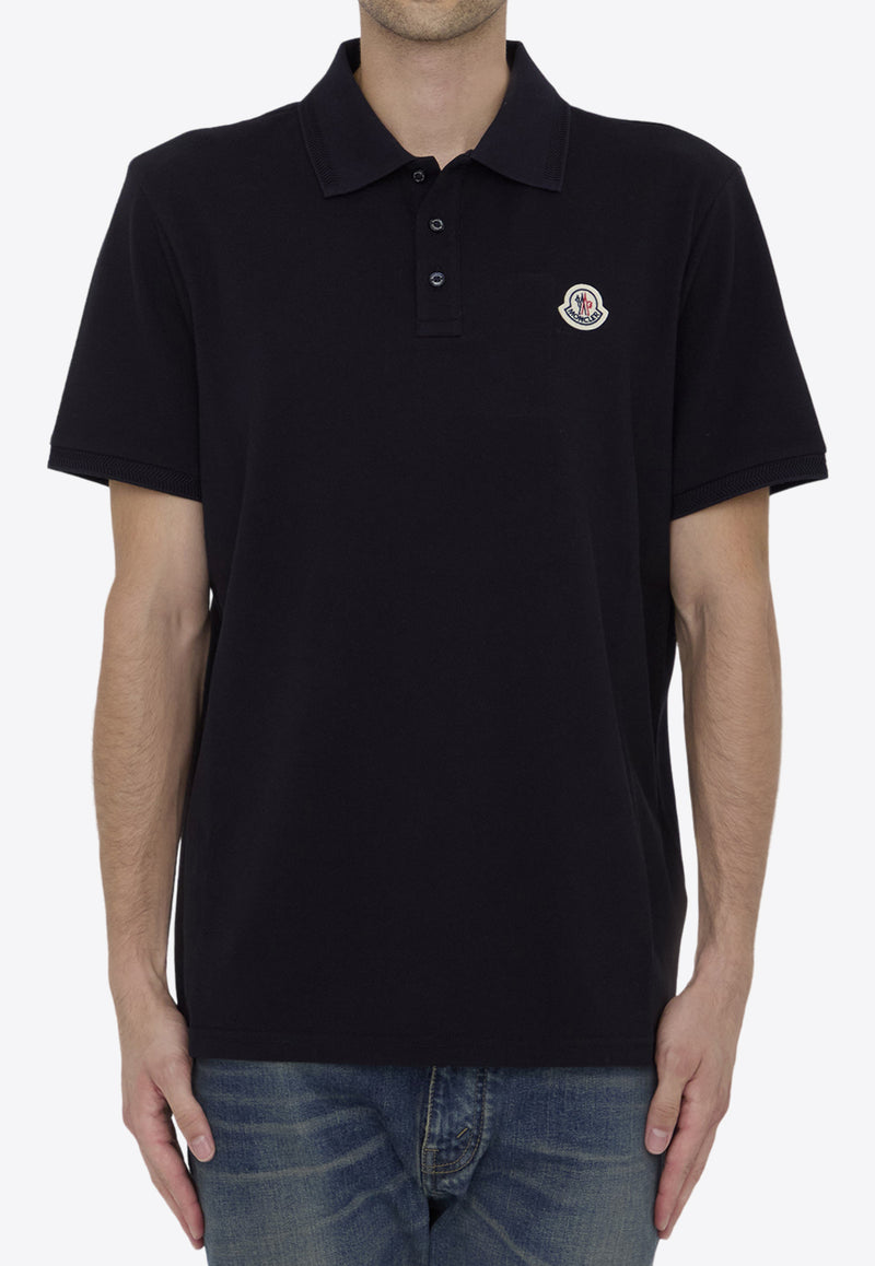 Moncler Logo Patch Polo T-shirt Blue 8A00009-84556-77X